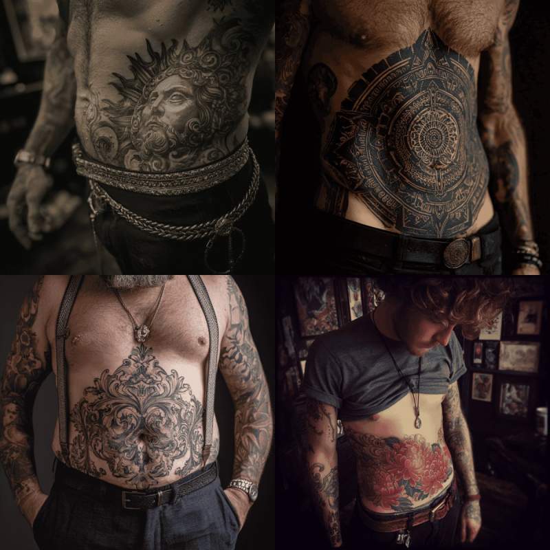 Bauch Tattoo Mann Designs