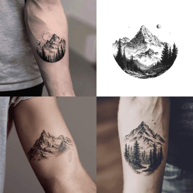 Berge Tattoo Vorlage Designs
