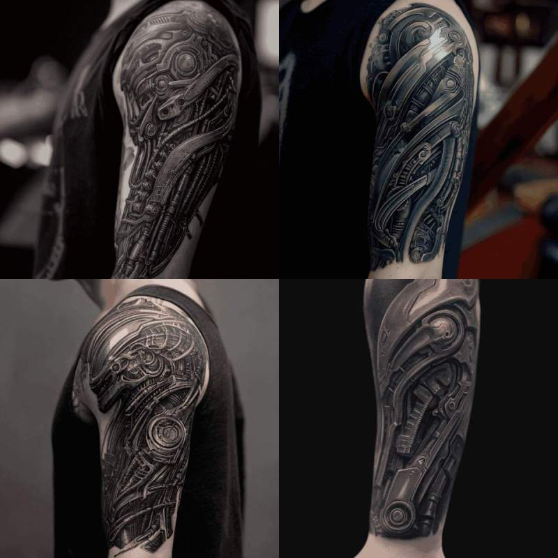 Biomechanical Tattoo Designs