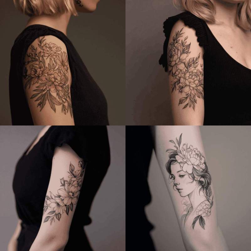 Blumen Tattoo Arm Frau Designs