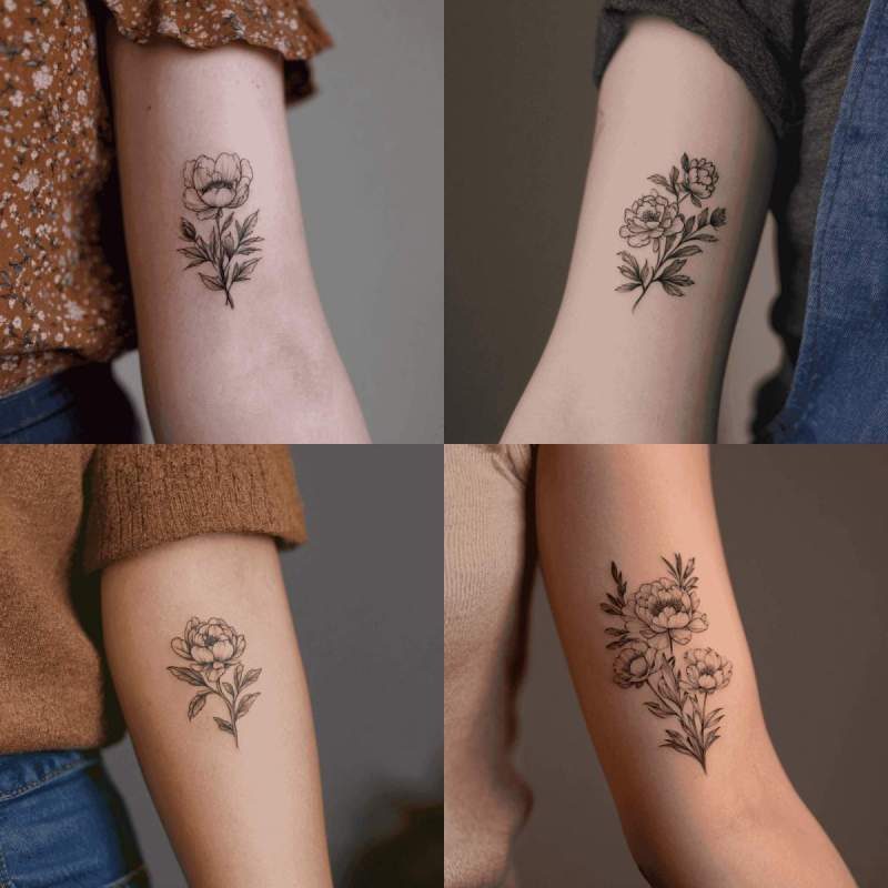 Blumen Tattoo Arm Klein Designs