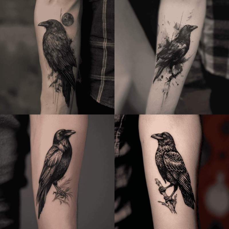 Crow Tattoo Designs