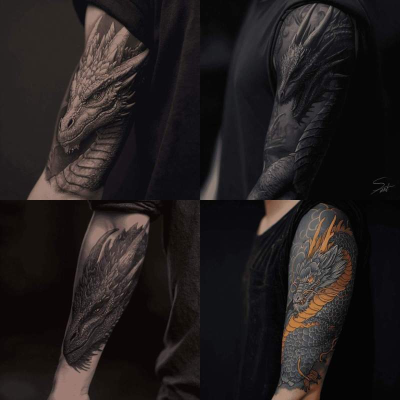 Drachen Tattoo Arm
