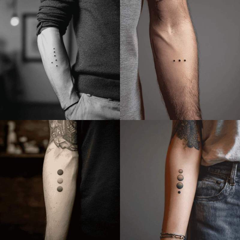 Drei Punkte Tattoo