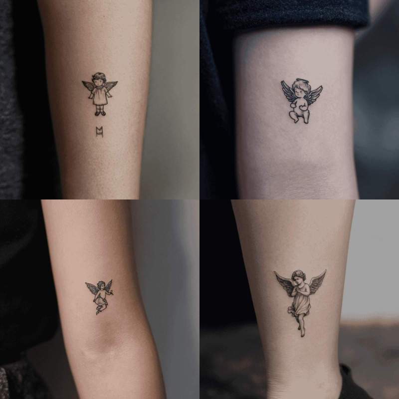 Engel Tattoo Klein