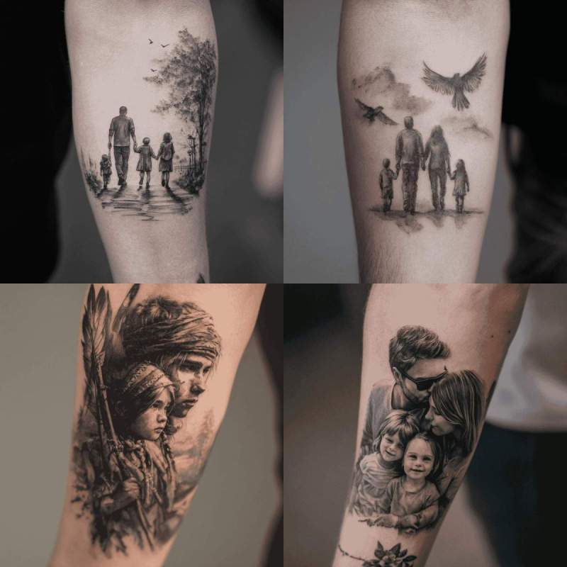 Family Tattoo Männer Designs