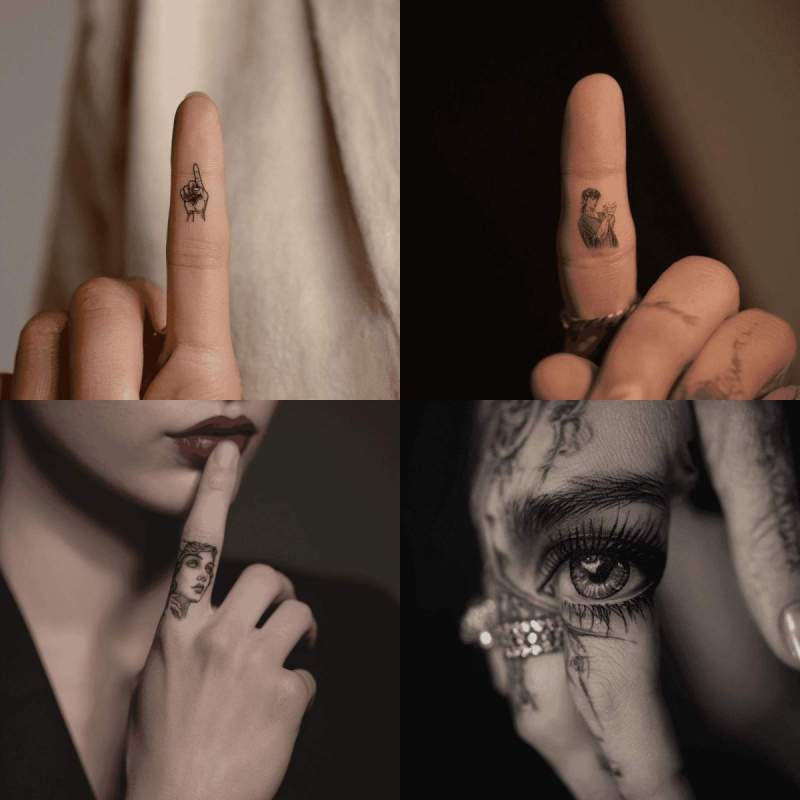 Finger Tattoo Frau Designs