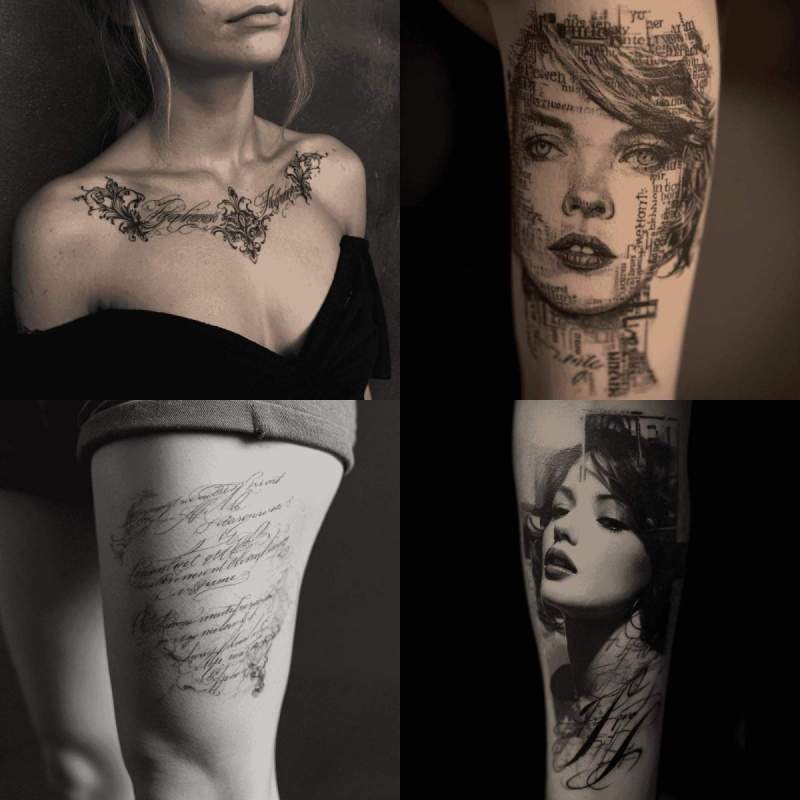 Frau Tattoo Schriften von Experten in Schweiz