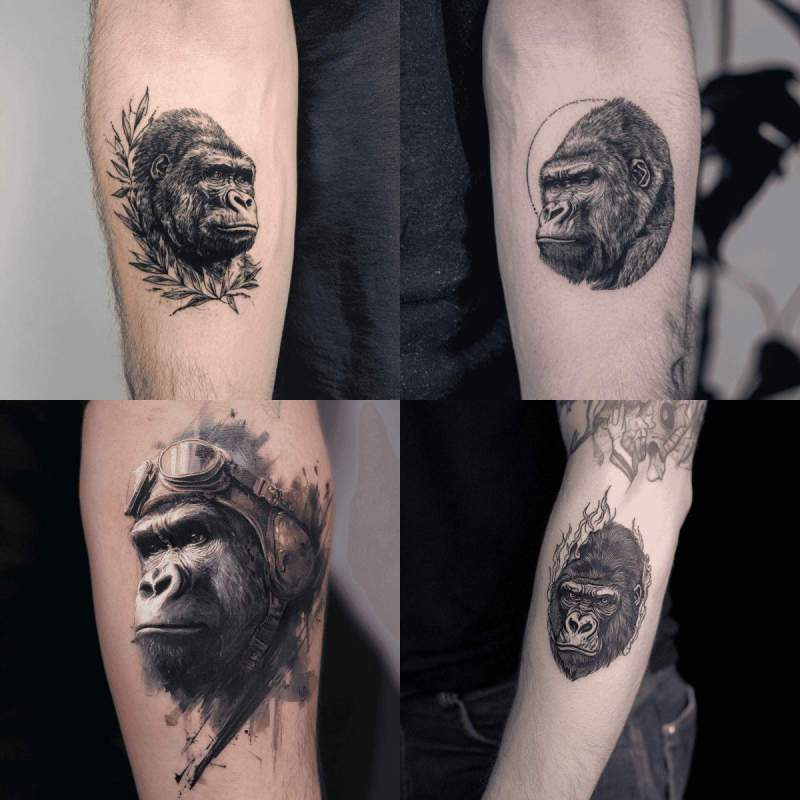 Gorilla Tattoo Designs
