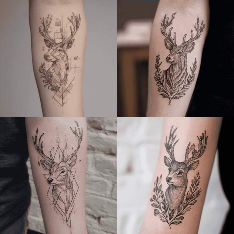 Hirsch Tattoo Designs