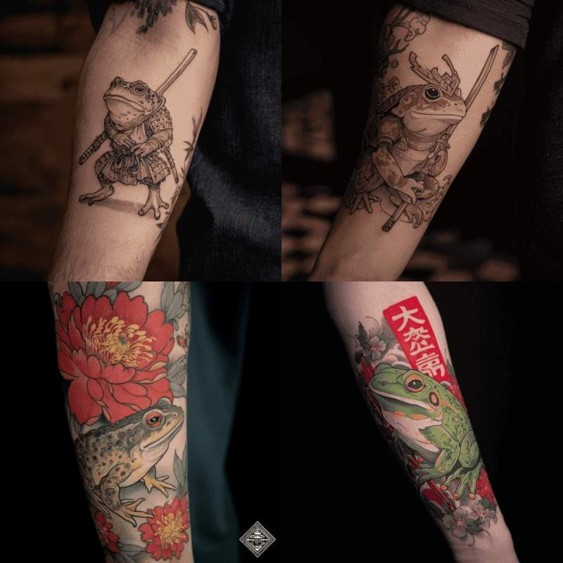Japanese Frog Tattoo Designs