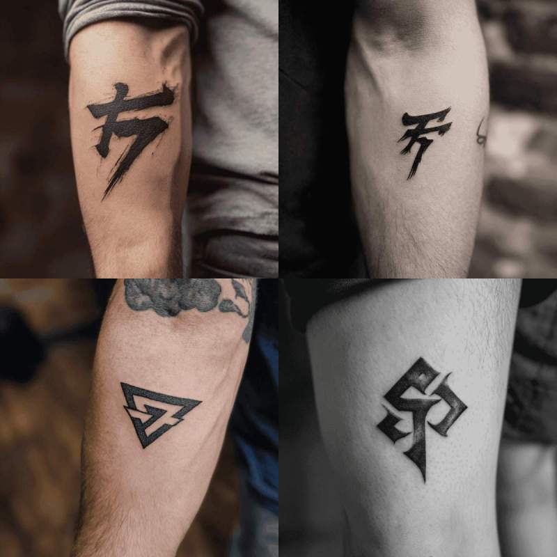 Kämpferin Tattoo Stärke Symbol