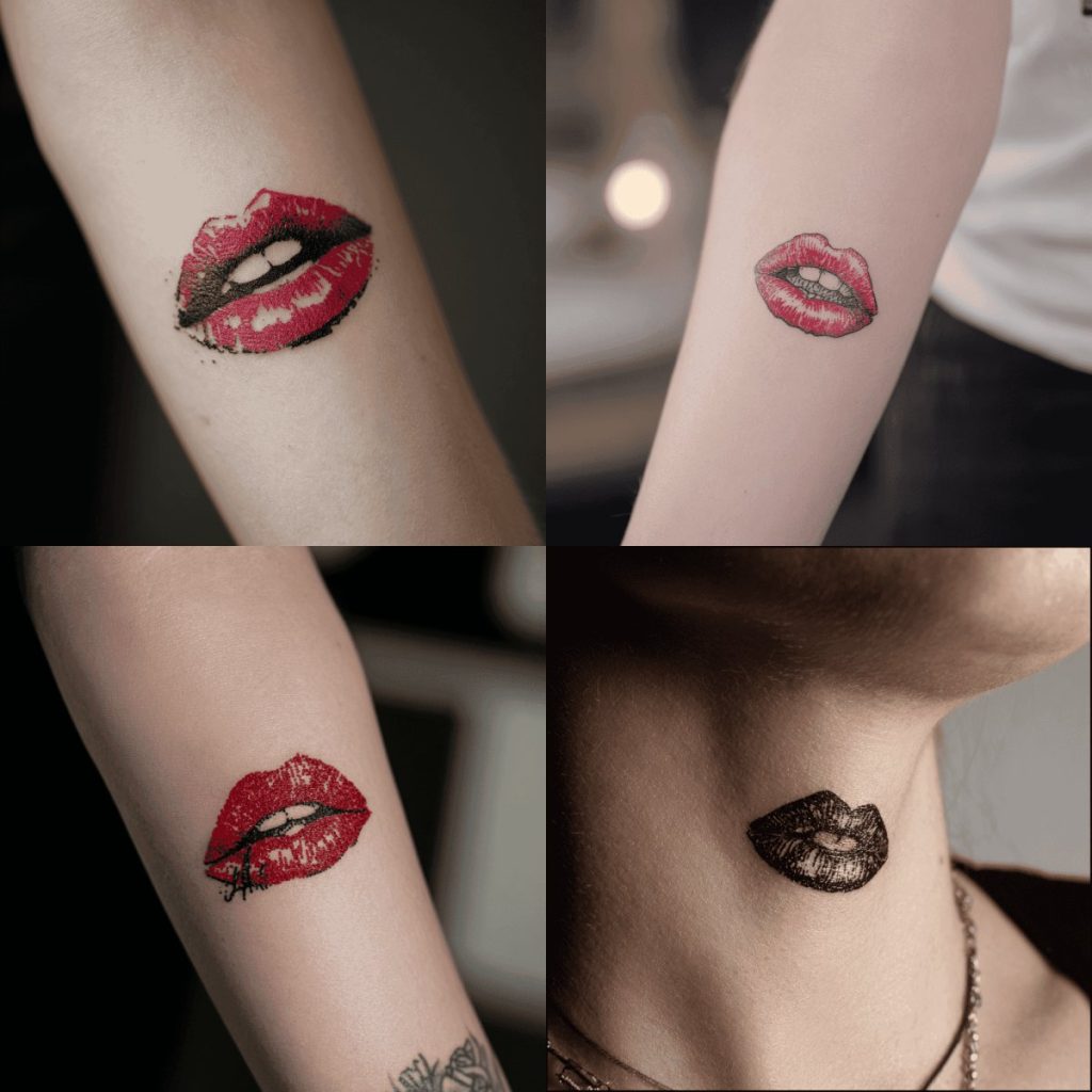 Kussmund Tattoo Designs