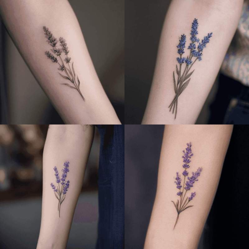 Lavendel Tattoo Designs