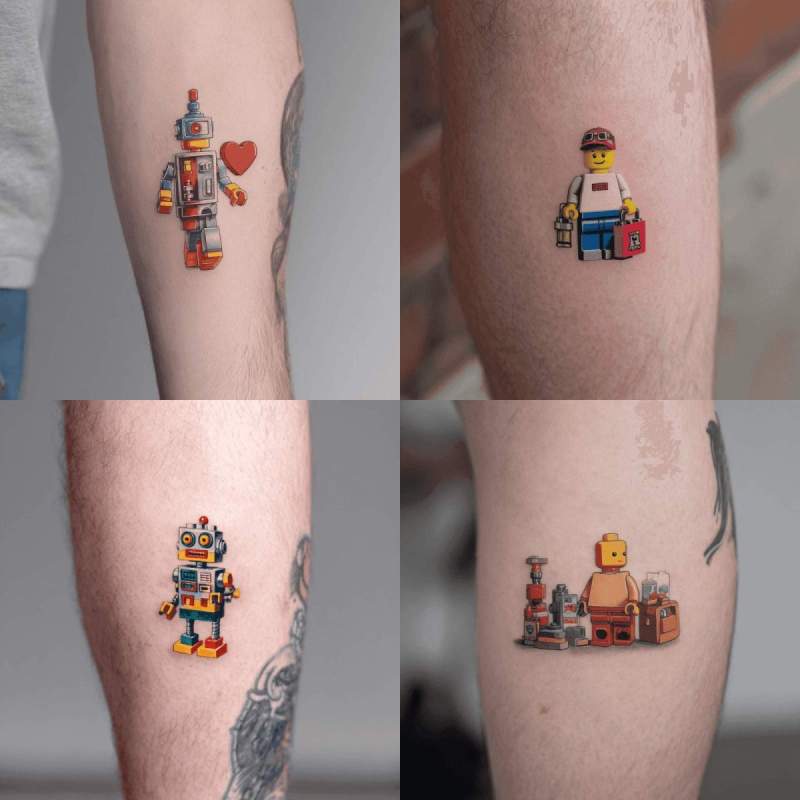 Lego Tattoo Designs