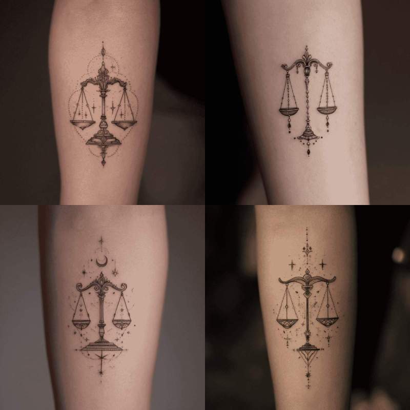 Libra Tattoo Designs