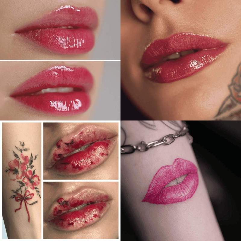 Lip Blush Tattoo Designs