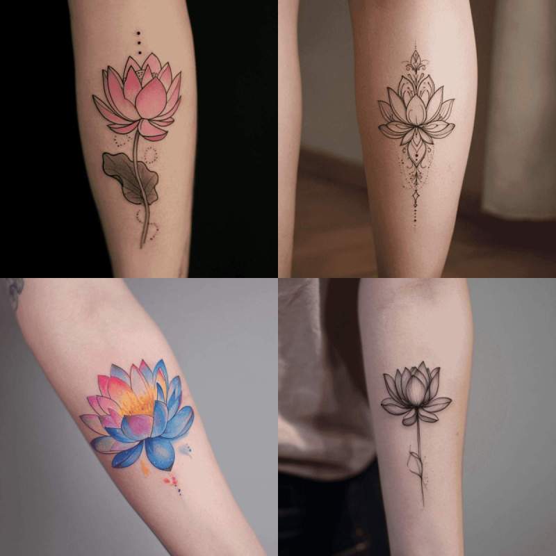 Lotusblume Tattoo Designs