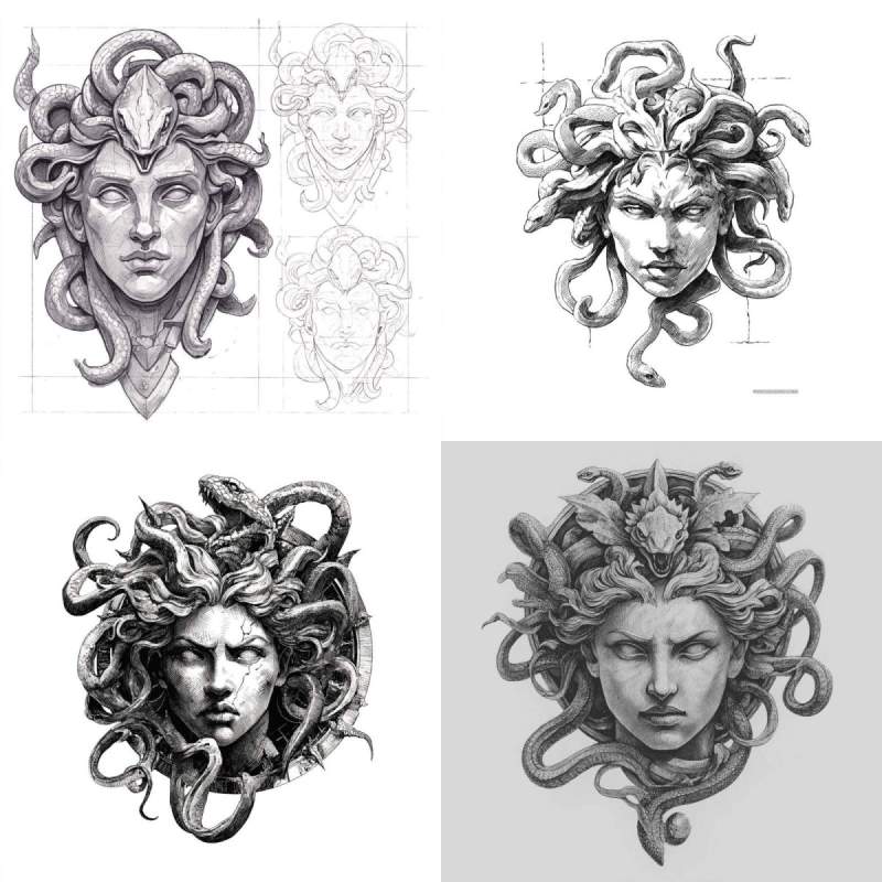 Medusa Tattoo Vorlage