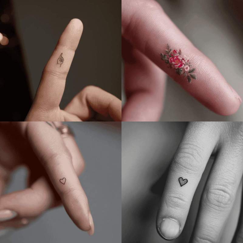 Mini Tattoo Finger Innenseite Designs