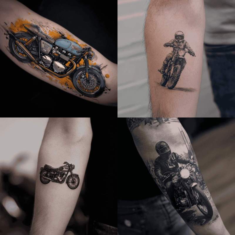 Motorrad Tattoo Designs