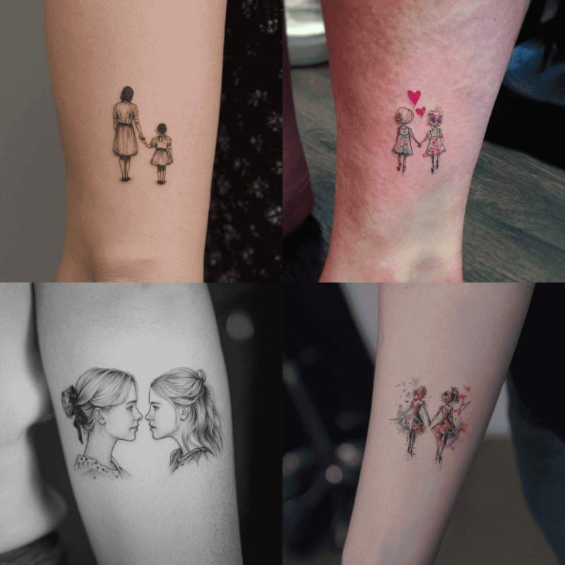 Mutter Tochter Tattoo Klein Designs