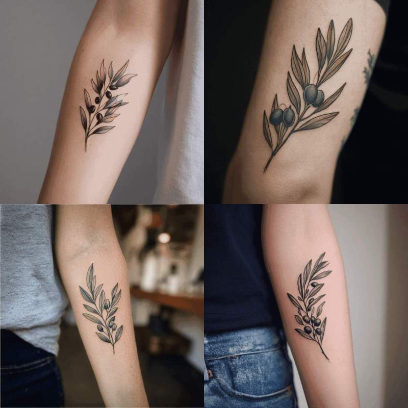 Olivenzweig Tattoo Designs