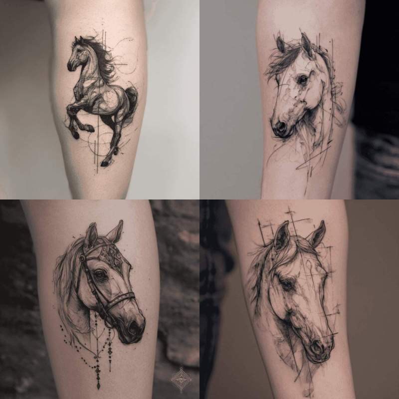 Pferde Tattoo Designs