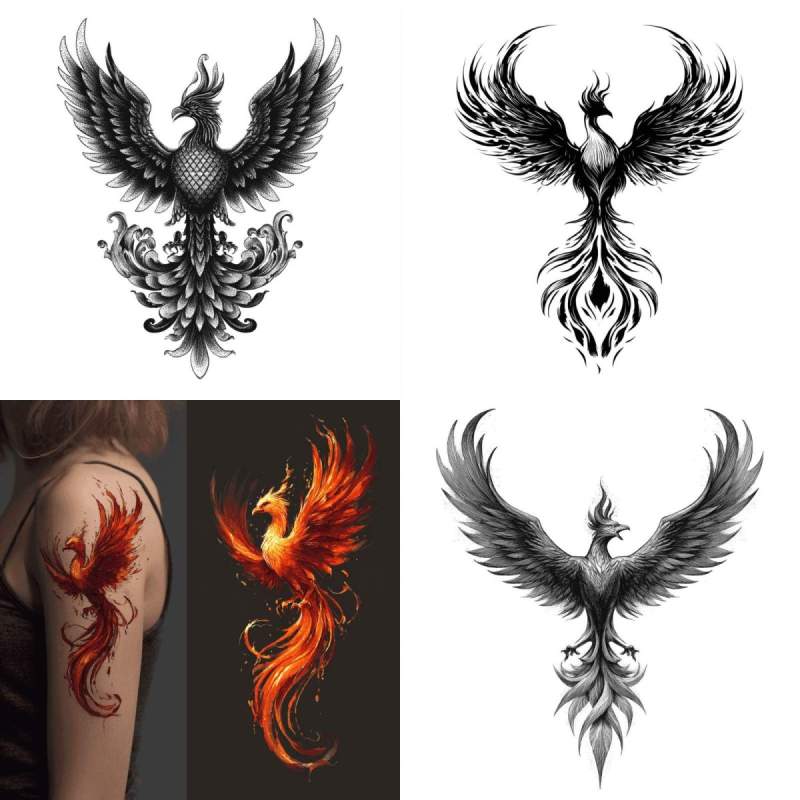 Phönix Tattoo Vorlage Designs