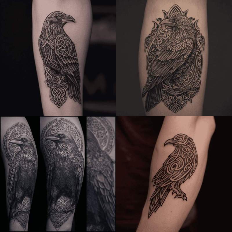 Rabe Tattoo Keltisch