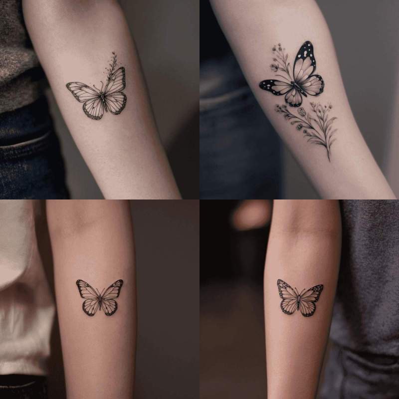 Schmetterling Tattoo Fineline Designs