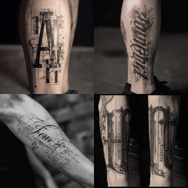 Schriftarten Tattoo Designs