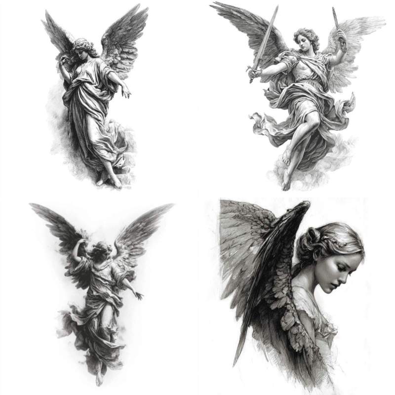 Schutzengel Engel Tattoo Vorlage Designs
