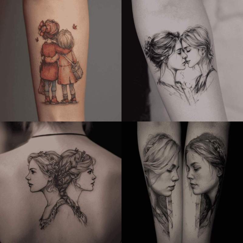 Schwestern Tattoo Designs