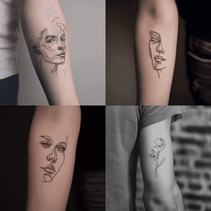Single Line Tattoo Designs