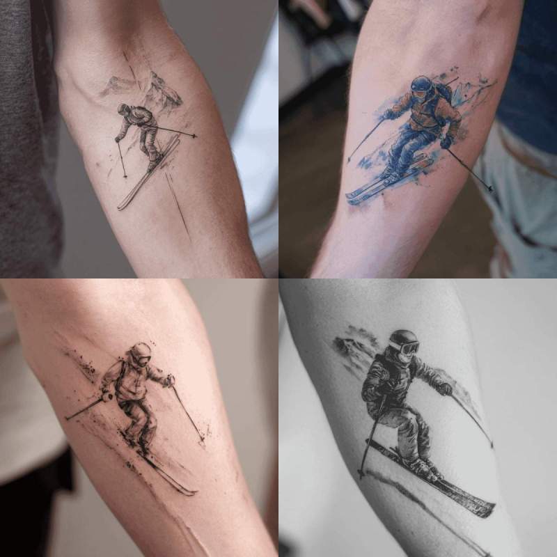 Ski Tattoo Designs