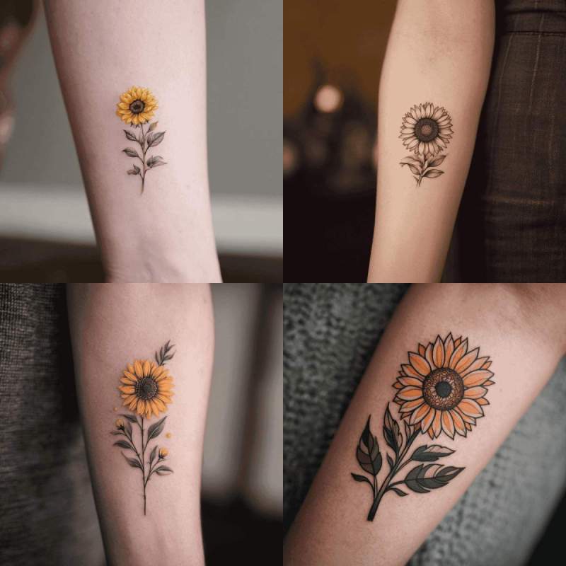 Sonnenblume Tattoo Designs