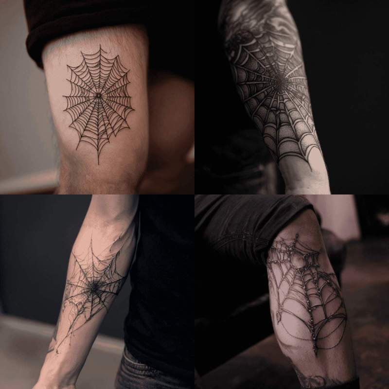 Spinnennetz Tattoo Designs