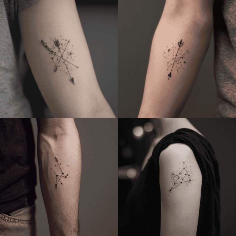 Sternbild Schütze Tattoo Designs