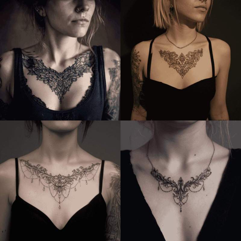 Sternum Tattoo Frau Designs