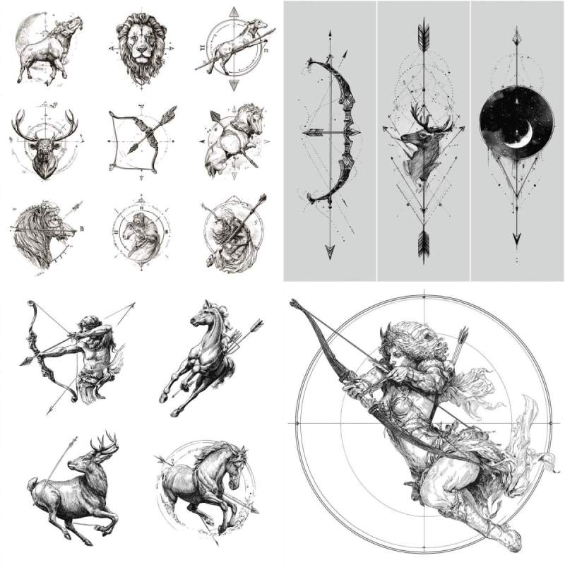 Sternzeichen Schütze Tattoo Vorlagen Designs
