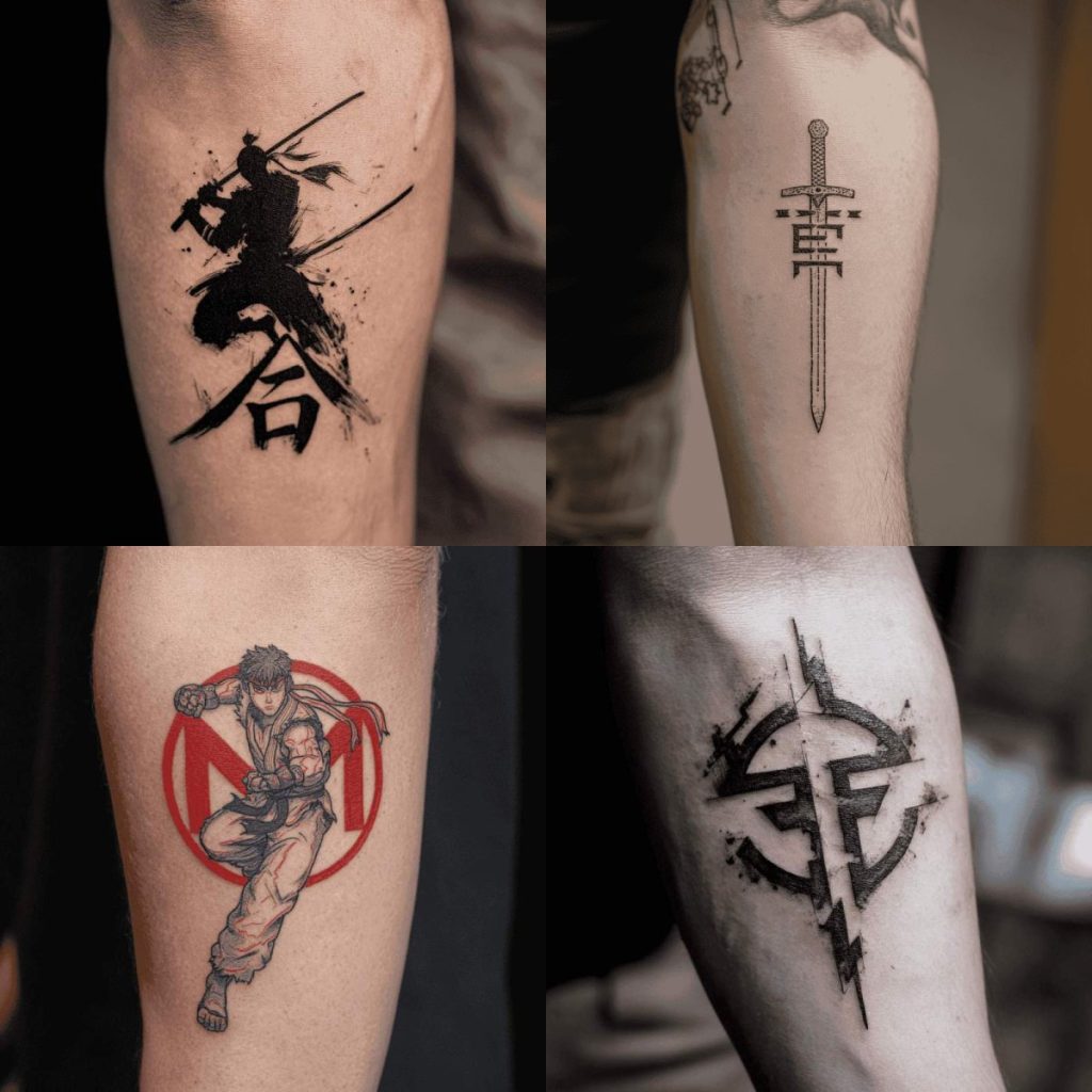 Symbol Kämpferin Tattoo Designs