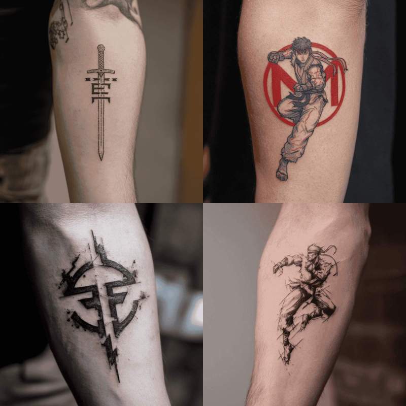 Symbol Kämpferin Tattoo Designs