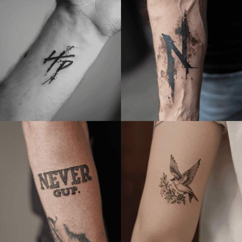 Symbol für Niemals Aufgeben Tattoo Designs