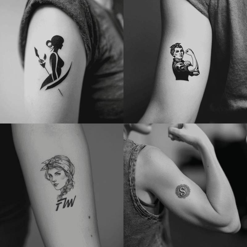 Symbol für Starke Frau Tattoo Designs