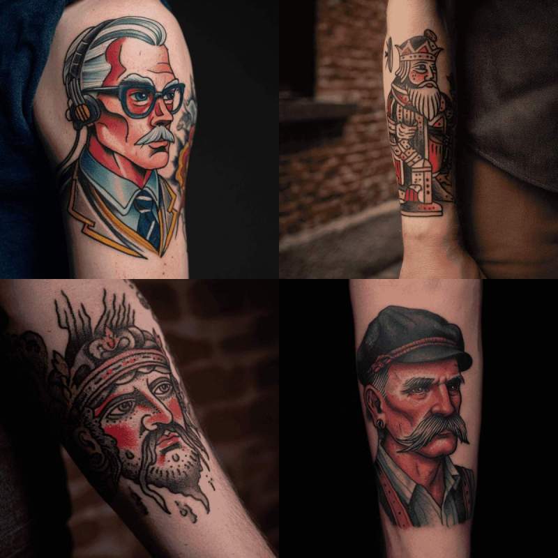 Tattoo Arm Mann Oldschool Designs