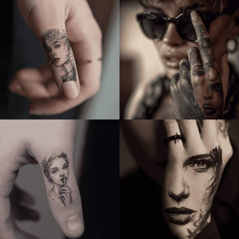 Tattoo Finger Frau