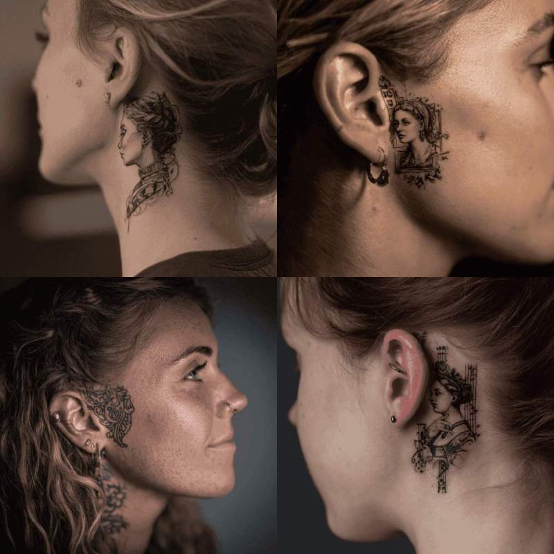 Tattoo Im Ohr Frau