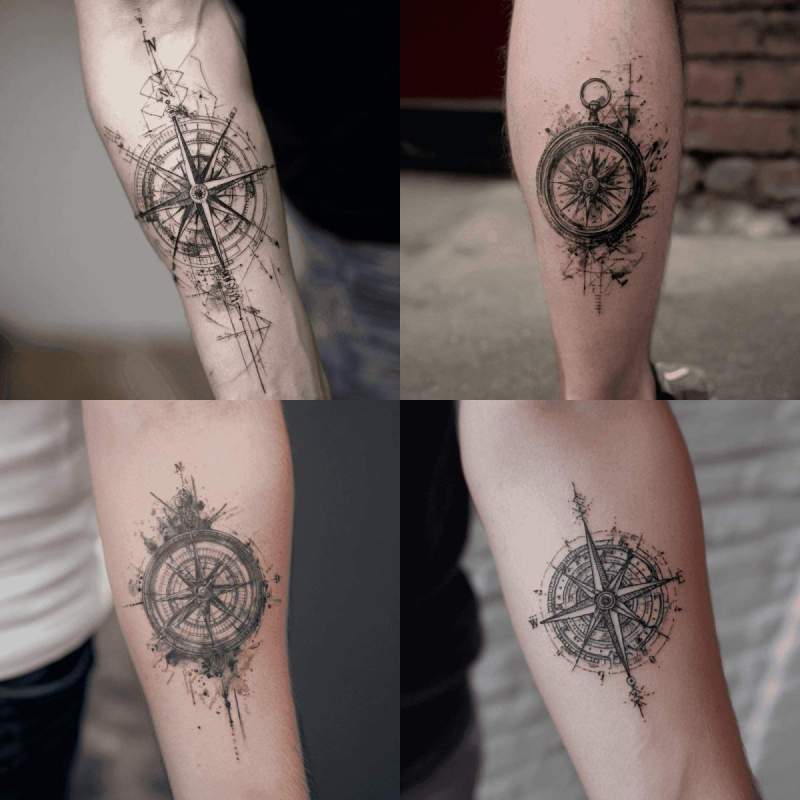 Tattoo Kompass Designs
