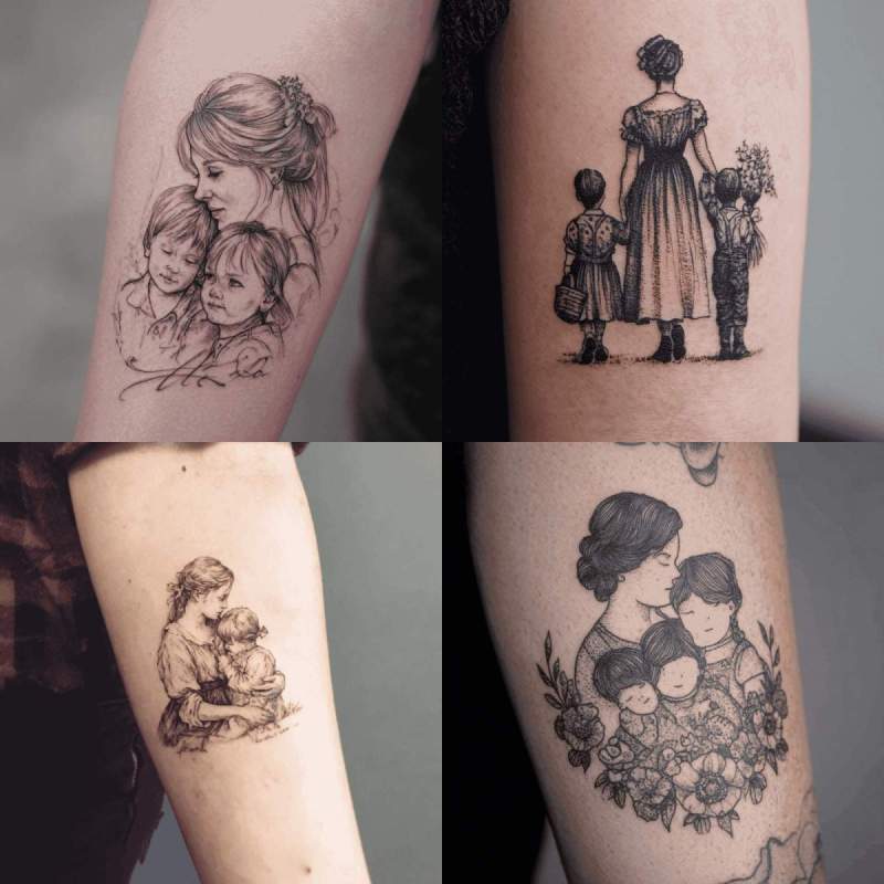Tattoo Mama Mit 2 Kindern